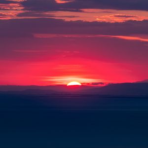 Preview wallpaper sunset, sky, greece, horizon