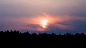 Preview wallpaper sunset, sky, horizon, clouds, twilight