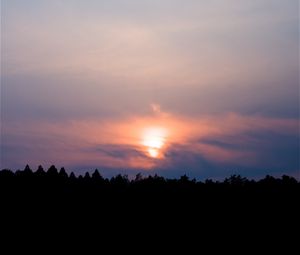 Preview wallpaper sunset, sky, horizon, clouds, twilight