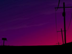 Preview wallpaper sunset, sky, night