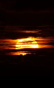 Preview wallpaper sunset, sky, sun, dark