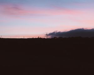 Preview wallpaper sunset, sky, wind generator
