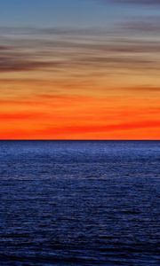 Preview wallpaper sunset, skyline, sea, sky