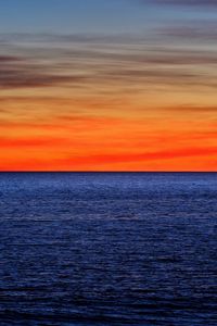 Preview wallpaper sunset, skyline, sea, sky
