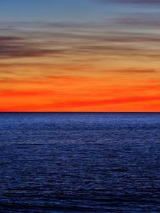 Preview wallpaper sunset, skyline, sea, sky