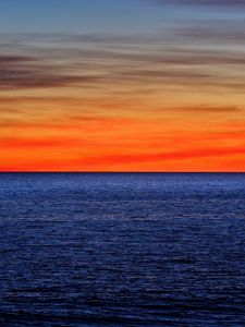 Preview wallpaper sunset, skyline, sea, sky
