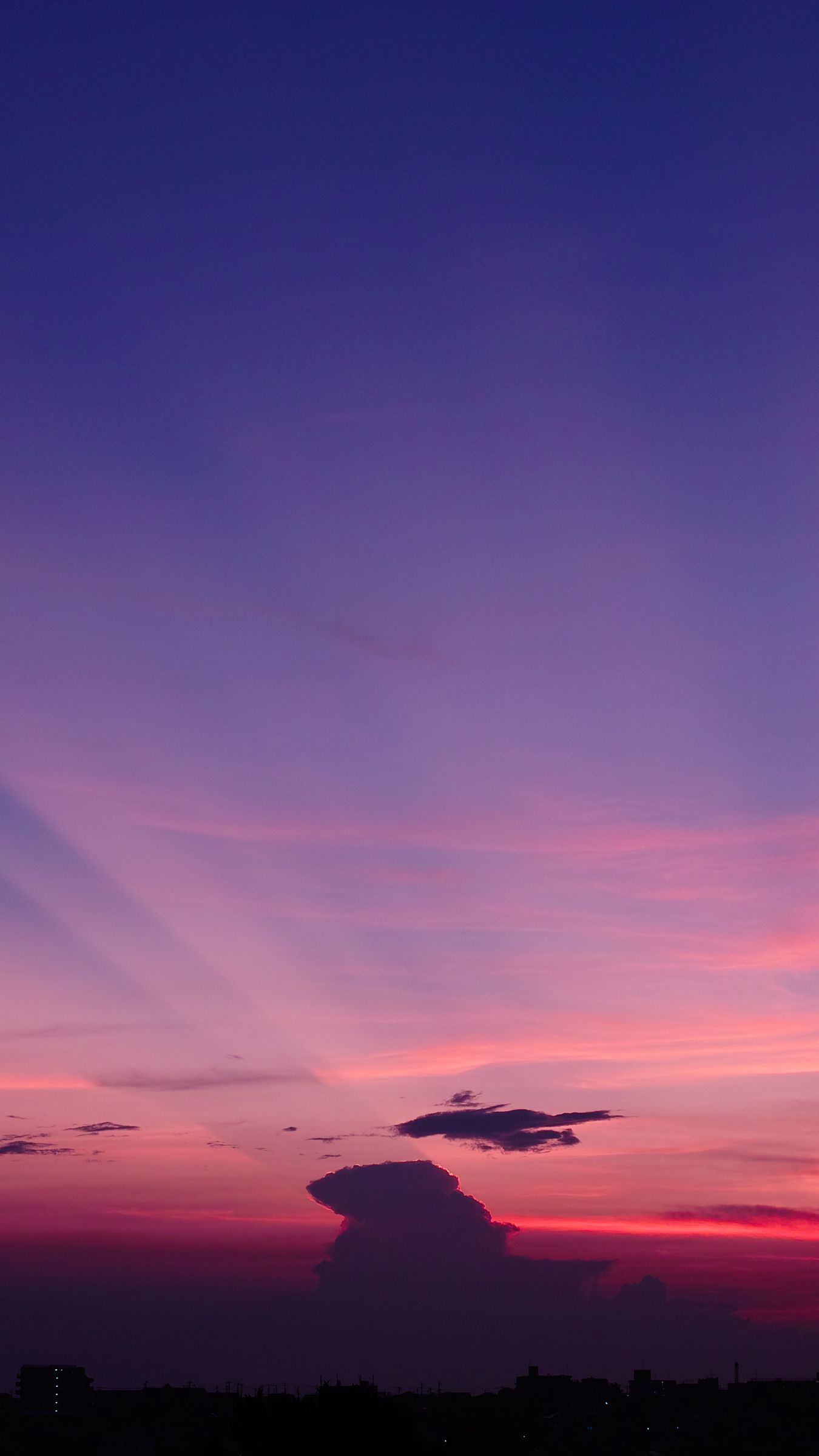 Download wallpaper 1350x2400 sunset, skyline, sky, clouds, japan iphone ...