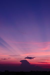 Preview wallpaper sunset, skyline, sky, clouds, japan