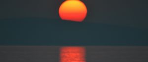 Preview wallpaper sunset, sun, dark, water, reflection