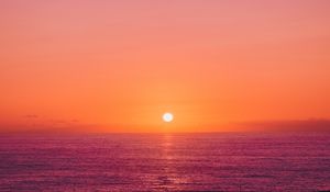 Preview wallpaper sunset, sun, horizon, gradient