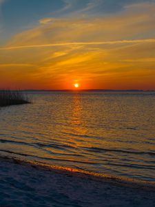 Preview wallpaper sunset, sun, horizon, nature