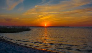 Preview wallpaper sunset, sun, horizon, nature