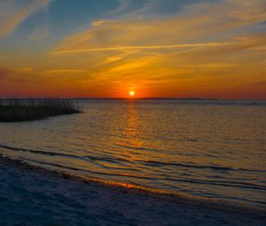 Preview wallpaper sunset, sun, horizon, nature
