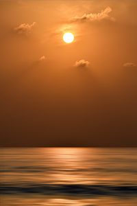 Preview wallpaper sunset, sun, horizon, sea, water