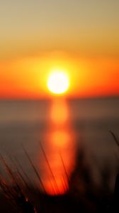 Preview wallpaper sunset, sun, sea, blur