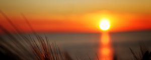 Preview wallpaper sunset, sun, sea, blur