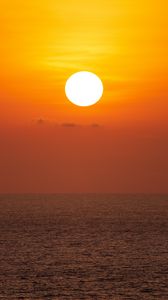 Preview wallpaper sunset, sun, sea, horizon