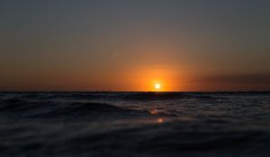 Preview wallpaper sunset, sun, sea, horizon, sky