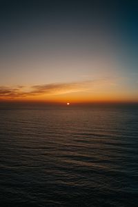 Preview wallpaper sunset, sun, sea, horizon, water