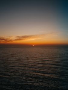 Preview wallpaper sunset, sun, sea, horizon, water