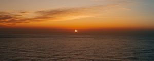 Preview wallpaper sunset, sun, sea, horizon, water