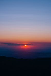 Preview wallpaper sunset, sun, sky, clouds, dark