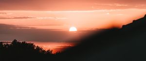 Preview wallpaper sunset, sun, twilight, sky, clouds