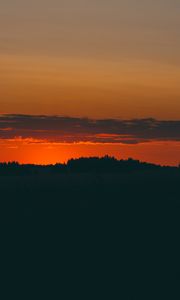 Preview wallpaper sunset, trees, horizon