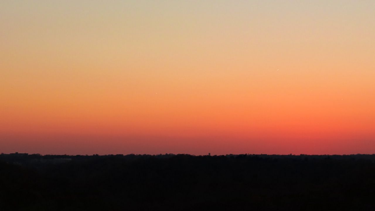 Wallpaper sunset, twilight, horizon, sky, dark
