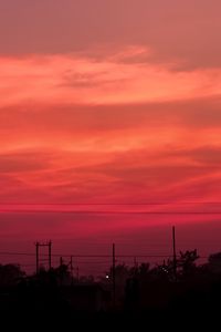 Preview wallpaper sunset, wires, sky