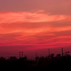 Preview wallpaper sunset, wires, sky