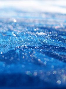 Preview wallpaper surface, blue, drops, dew, moisture