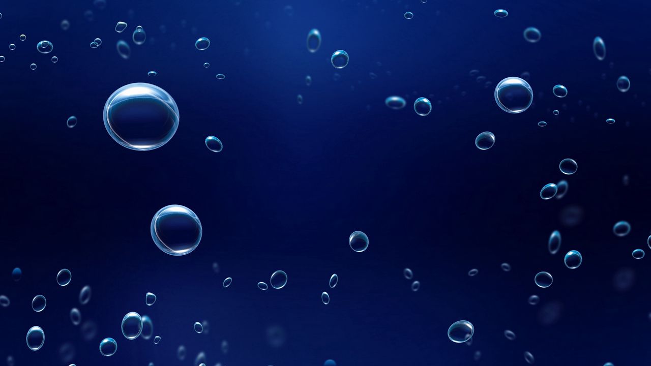 Wallpaper surface, bubbles, dark, background hd, picture, image