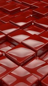 Preview wallpaper surface, cubes, red, smooth