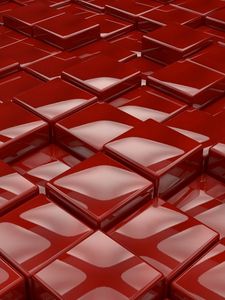 Preview wallpaper surface, cubes, red, smooth