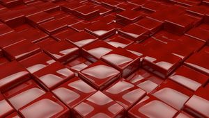 Preview wallpaper surface, cubes, red, smooth