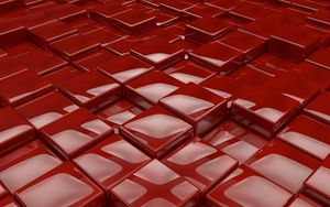 Preview wallpaper surface, cubes, red, smooth