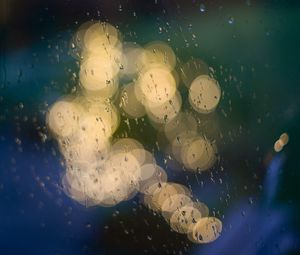 Preview wallpaper surface, drops, bokeh, glass, rain, wet, lights