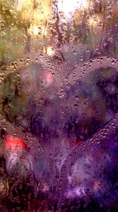 Preview wallpaper surface, drops, heart, rain, window