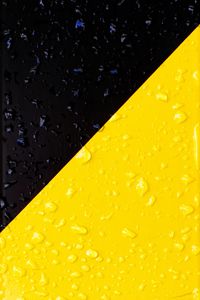 Preview wallpaper surface, drops, moisture, macro, yellow, black