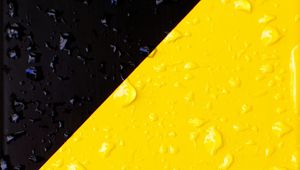 Preview wallpaper surface, drops, moisture, macro, yellow, black