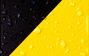 Preview wallpaper surface, drops, moisture, macro, yellow, black