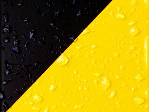 Preview wallpaper surface, drops, moisture, macro, yellow, black