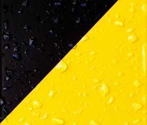 Preview wallpaper surface, drops, moisture, macro, yellow, black