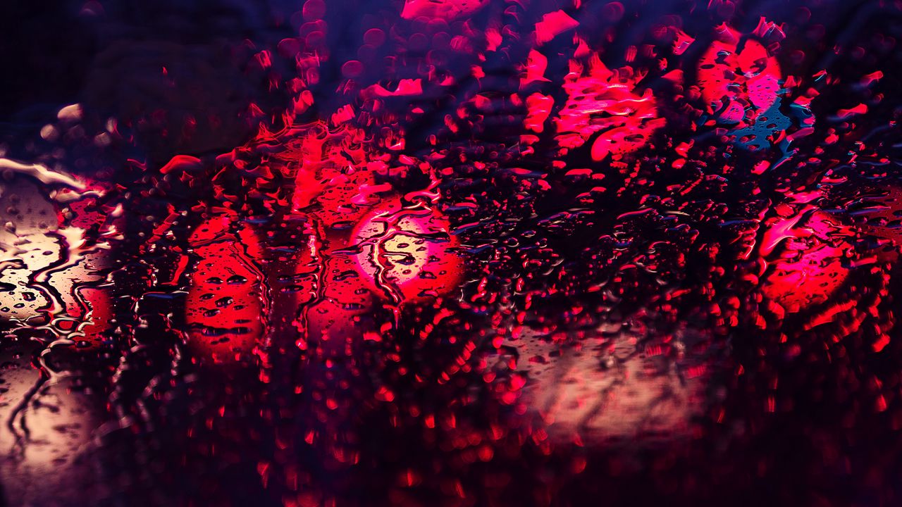 Wallpaper surface, drops, red