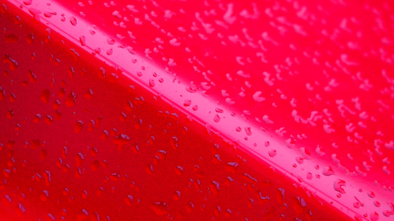 Wallpaper surface, drops, red, macro