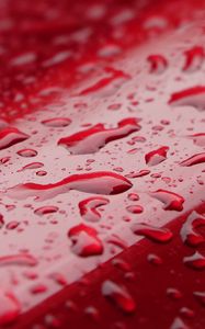 Preview wallpaper surface, drops, water, red, macro