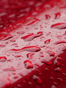 Preview wallpaper surface, drops, water, red, macro
