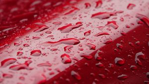 Preview wallpaper surface, drops, water, red, macro