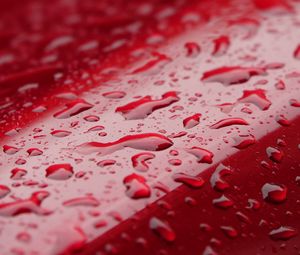 Preview wallpaper surface, drops, water, red, macro